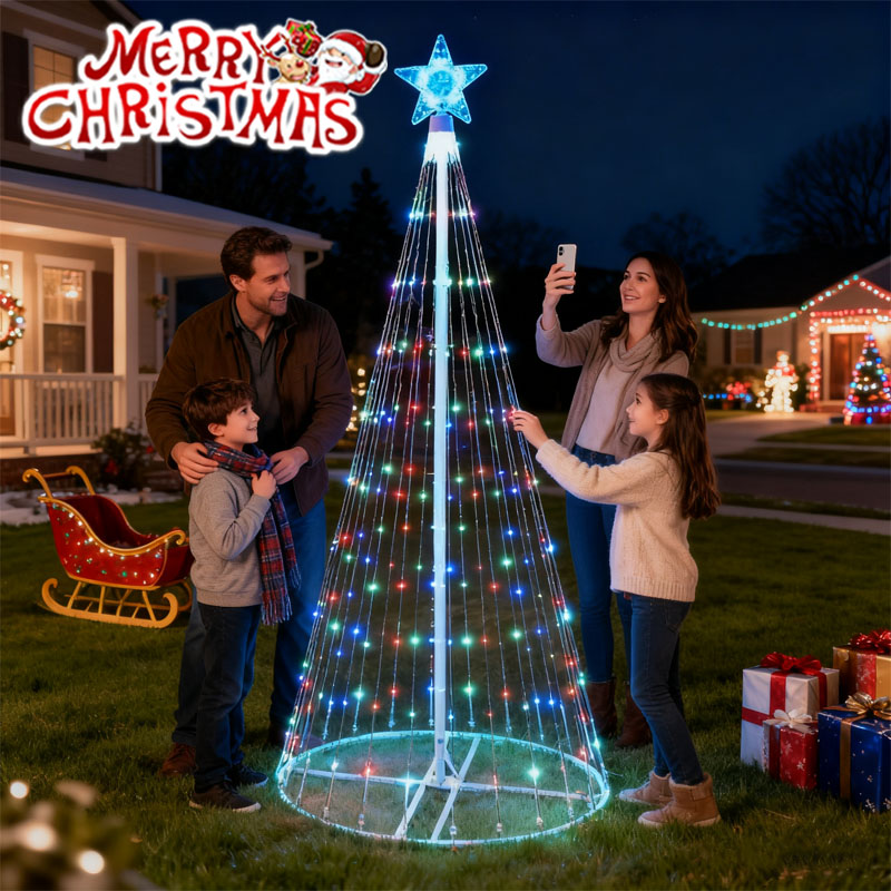 تعمل بالطاقة الشمسية LED شلال  - مراجعة Outdoor Lighting Effects وسعره