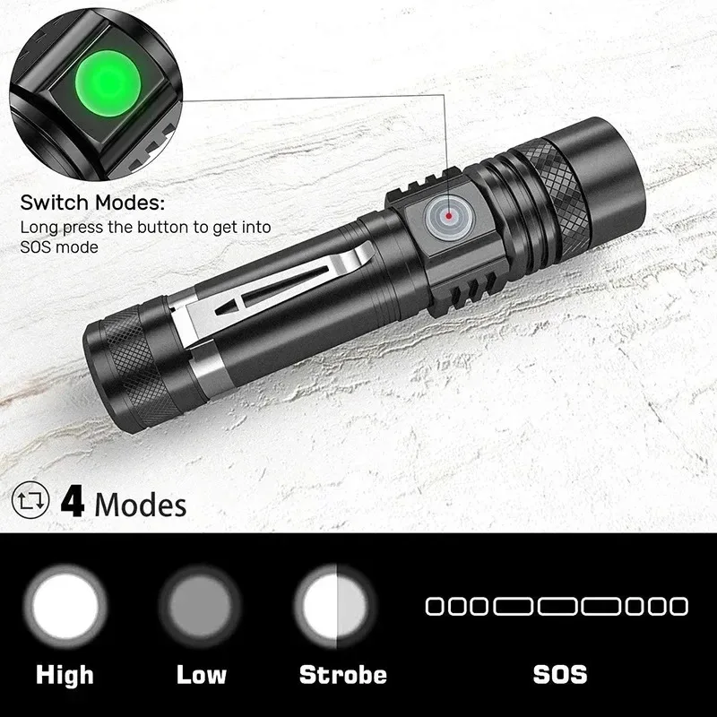 مصباح يدوي LED قابل لإعادة الش - مراجعة Outdoor Lighting Black وسعره