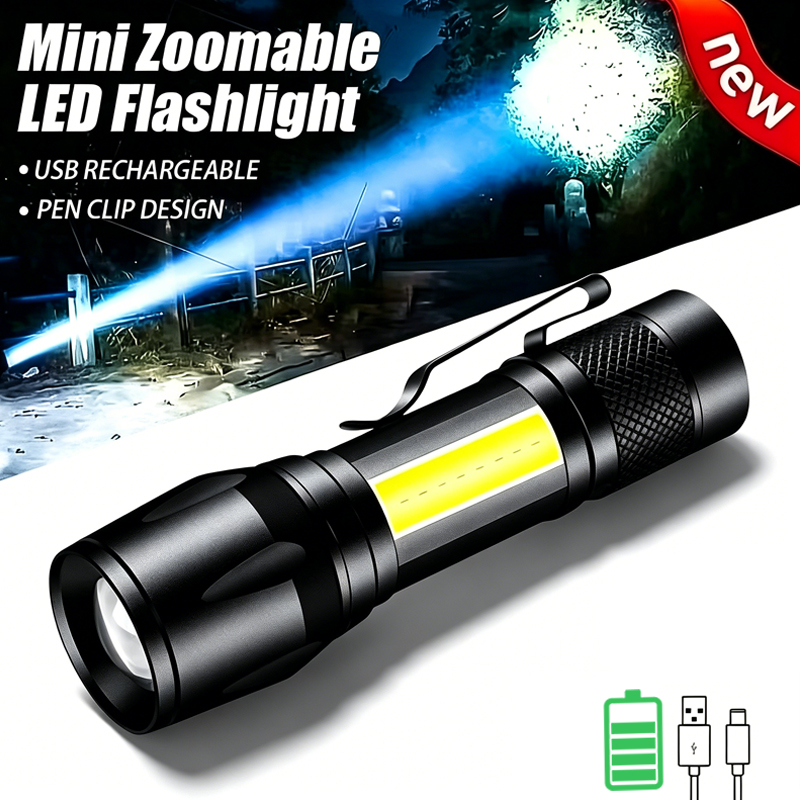مصباح يدوي LED صغير محمول بتقن - مراجعة Outdoor Lighting Black وسعره