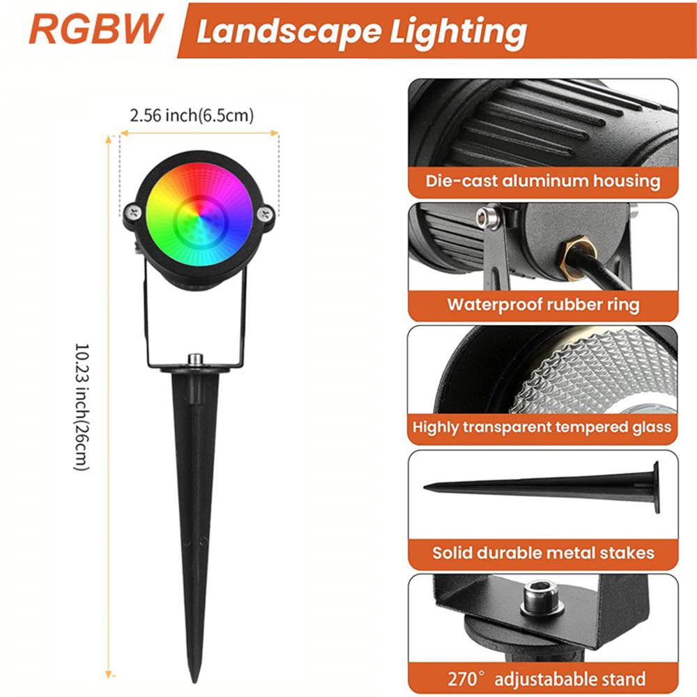 RGBW إضاءة المناظر الطبيعية 10 - مراجعة Outdoor Lighting And Landscape وسعره