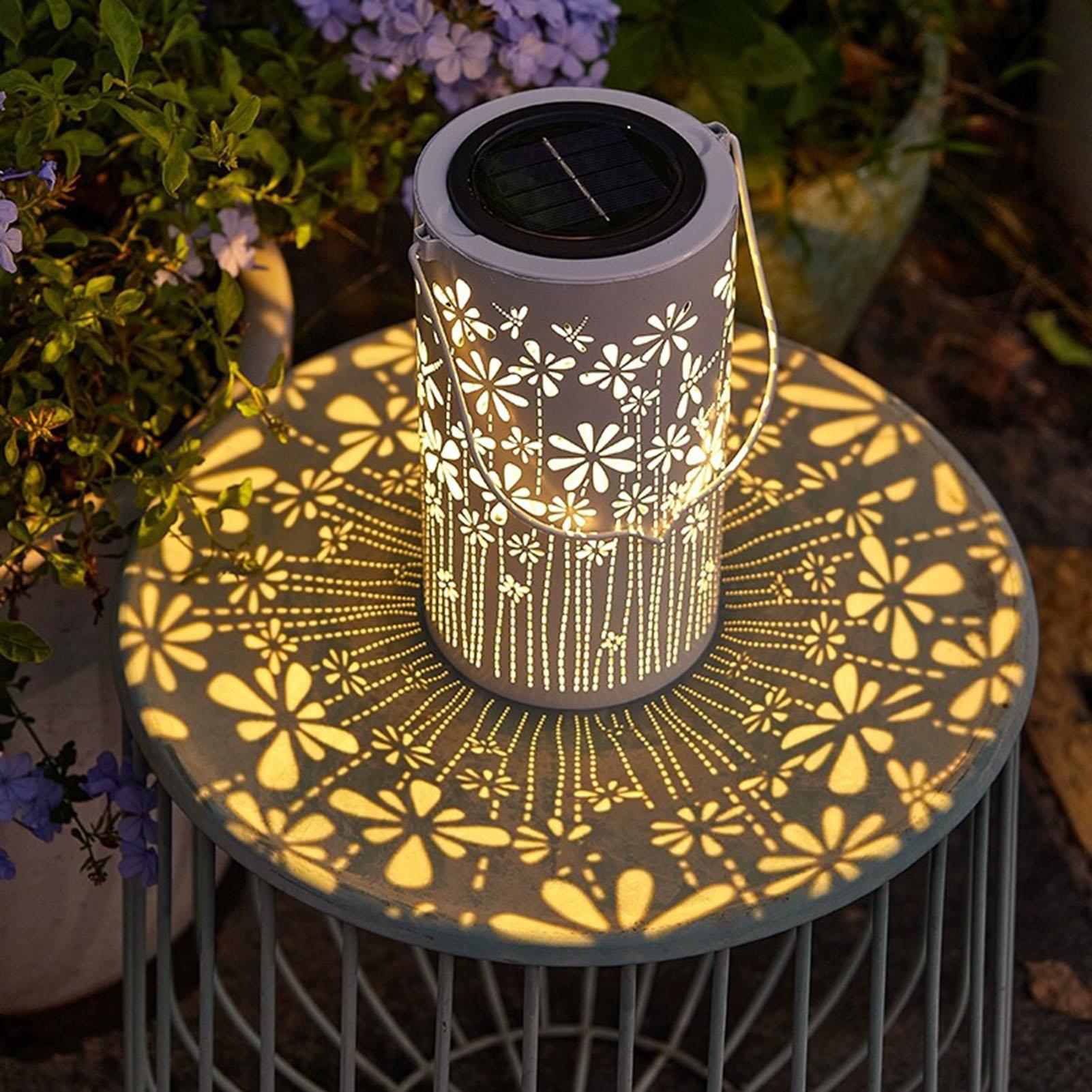 فوانيس شمسية زخرفية ملونة على  - مراجعة Outdoor Lighting And Landscape وسعره