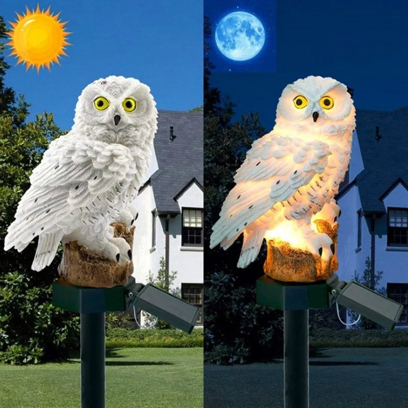 تمثال بومة يعمل بالطاقة الشمسي - مراجعة Outdoor Lighting And Landscape وسعره