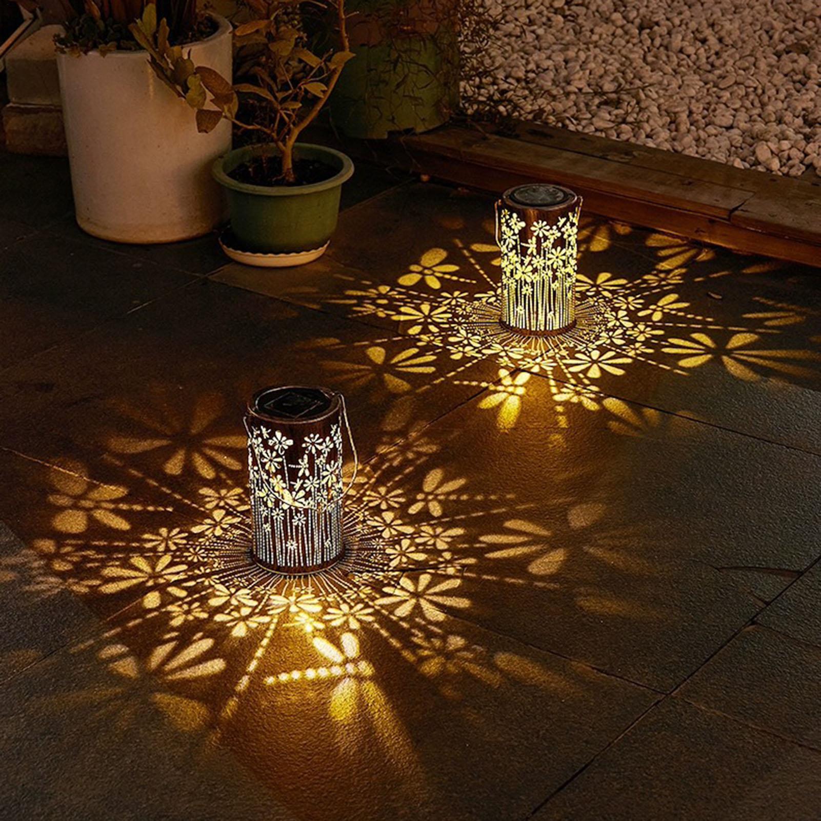 فوانيس شمسية ملونة على شكل زهو - مراجعة Outdoor Lighting And Landscape وسعره