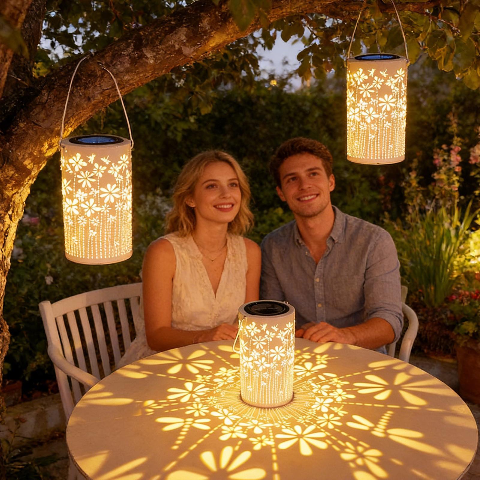 فوانيس شمسية ملونة على شكل زهو - مراجعة Outdoor Lighting And Landscape وسعره