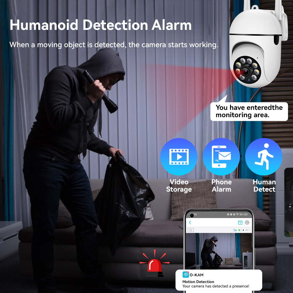 8MP 2.4G واي فاي IP كاميرا تلف - مراجعة Outdoor Lighting Track وسعره